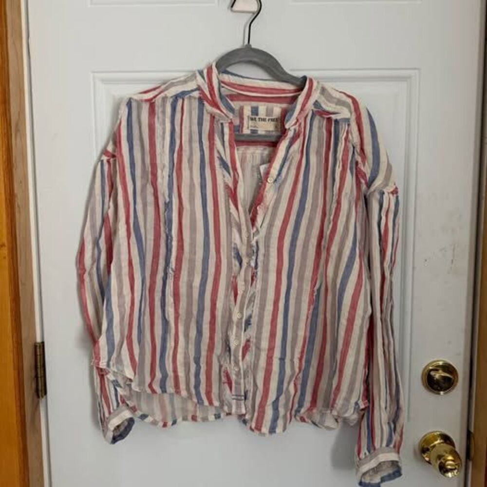 We The Free Striped Button-Down Shirt
